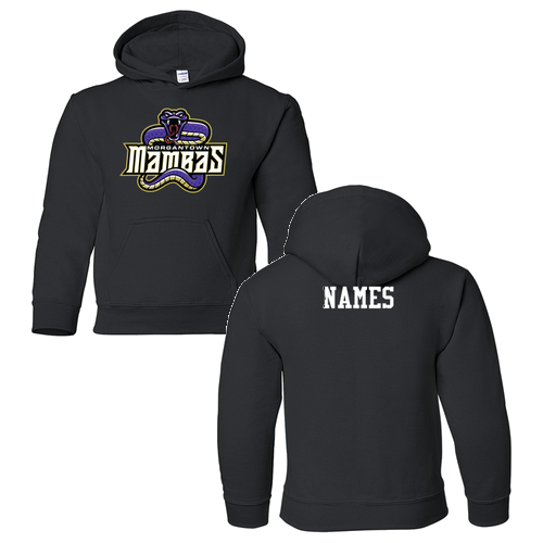 Morgantown Mambas Gildan Heavy Blend Youth Hooded Sweatshirt -- Black