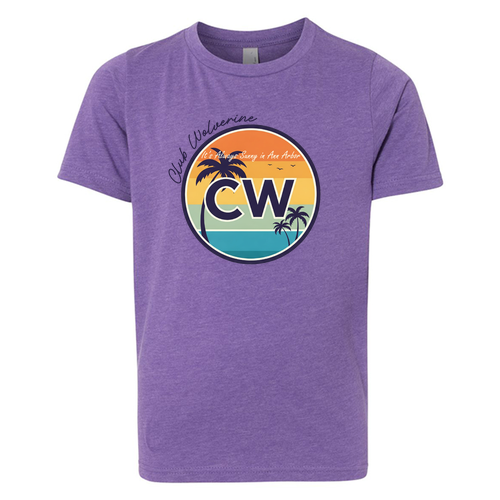 Youth Next Level Soft Fitted CVC Tee -- Purple Rush