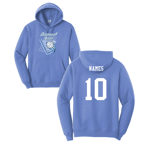 Port and Company Core Fleece Pullover Hooded Sweatshirt -- Carolina Blue