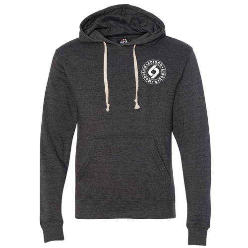 J America Tri blend Pullover Hoodie-- Black TriBlend