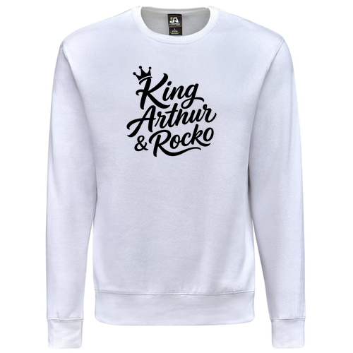 J. America BTB Fleece Crew -- White
