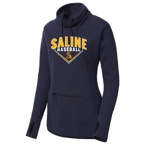 Sport-Tek Ladies Triumph Cowl Neck Pullover -- Navy