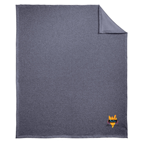 Port and Company Core Fleece Sweatshirt Blanket -- Heather Navy