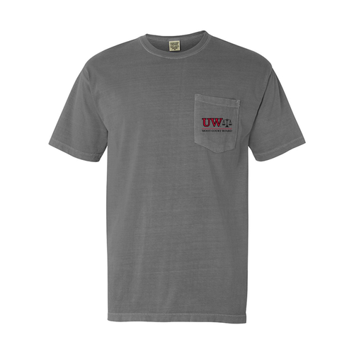 Comfort Colors Unisex Heavyweight Pocket T-Shirt -- Grey (Embroidery)