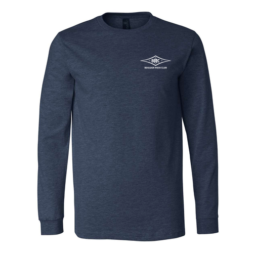 Bella+Canvas Unisex Heather Cvc Long Sleeve Tee- Heathers -- Heather Navy