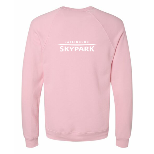 Gatlinburg Skypark Logo 2 White Ink -- Crewneck Sweatshirt Pink
