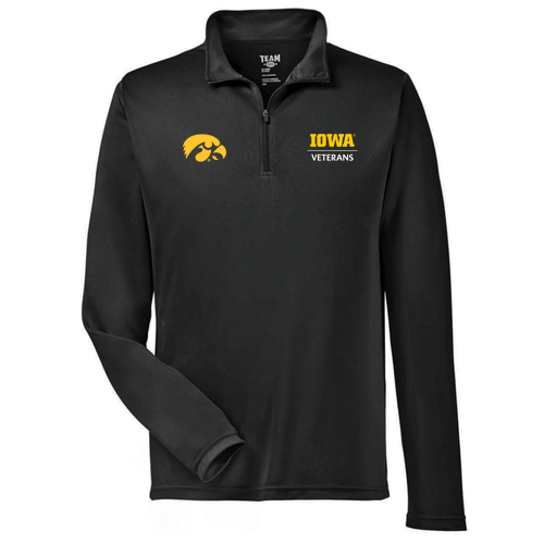 Embroidered Team 365 Men's Zone Performance Quarter Zip -- Black
