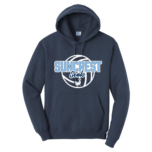 Port and Company Core Fleece Pullover Hooded Sweatshirt -- Navy