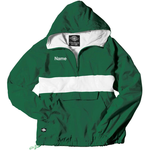 Mens/Unisex Charles River Classic CPR Pullover -- Forest / White