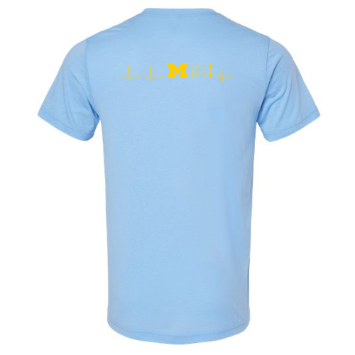 PACU Mens/Unisex Bella Canvas Triblend Short Sleeve T-Shirt -- Solid Blue