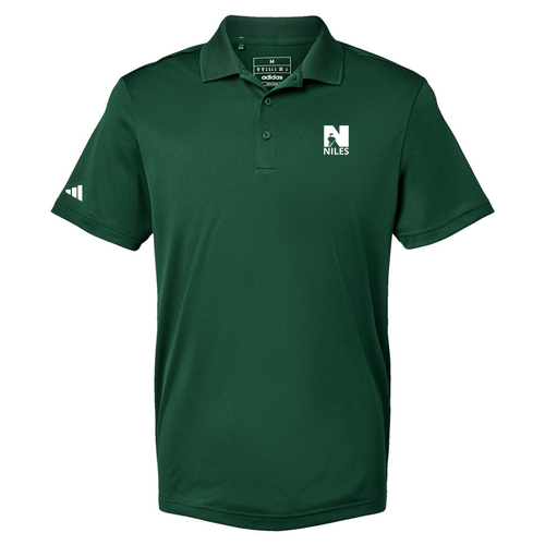 Mens/Unisex Adidas Basic Sport Polo -- Collegiate Green, NIC Logo, 12 Points