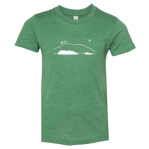 Odell Holiday -- Bella Canvas Youth Heather CVC Short Sleeve Tee -- Heather Grass Green