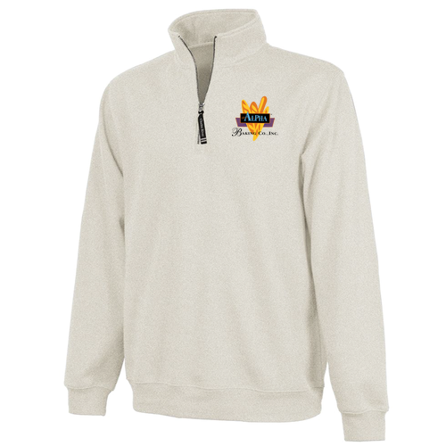 Charles River Crosswind Quarter Zip Sweatshirt -- Oatmeal Heather