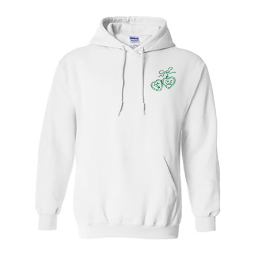 Gildan Heavy Blend Hooded Sweatshirt -- White Locket Design