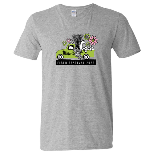 Gildan SoftStyle V Neck T Shirt -- Sport Grey