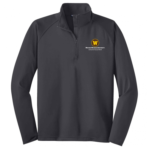 Sport Tek Sport Wick Stretch Half Zip Pullover -- Charcoal Grey