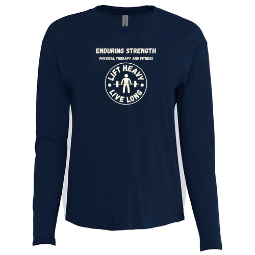 Next Level Women's Cotton Relaxed Long Sleeve T-Shirt -- Midnight Navy