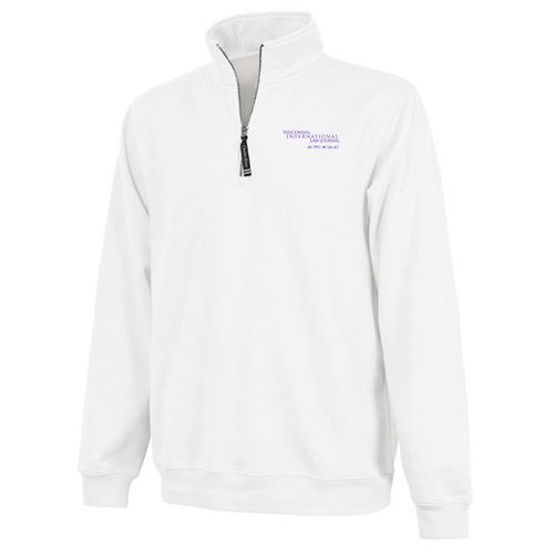 WILJ Est 1982 Charles River Crosswind Quarter Zip Sweatshirt -- White