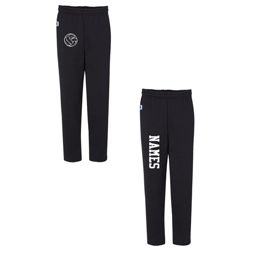 Russell Athletic Dri Power Open Bottom Pocket Sweat Pants -- Black