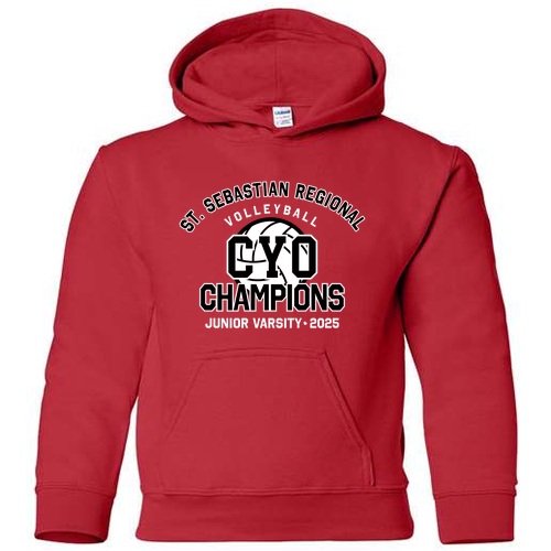 Youth Red Gildan Hoodie Sweatshirt
