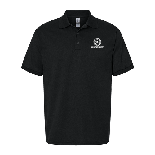 Gildan DryBlend Jersey Polo -- Black