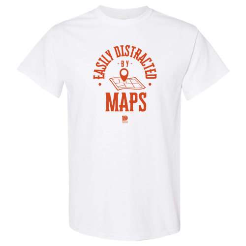 Gildan Heavy Cotton Basic T-Shirt -- White Maps