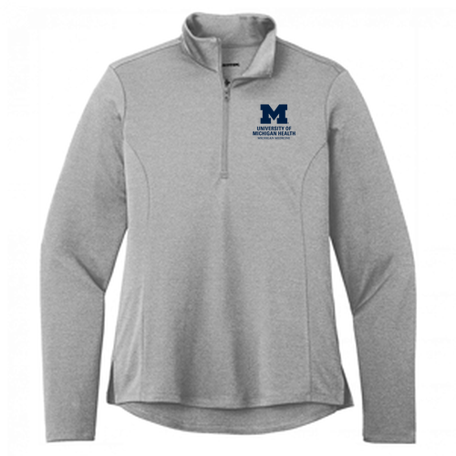 Ladies Sport-Tek Endeavor 1/2-Zip Pullover -- Light Grey Heather