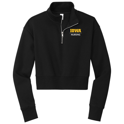 District  Women's V.I.T. Fleece 1/2-Zip -- Black