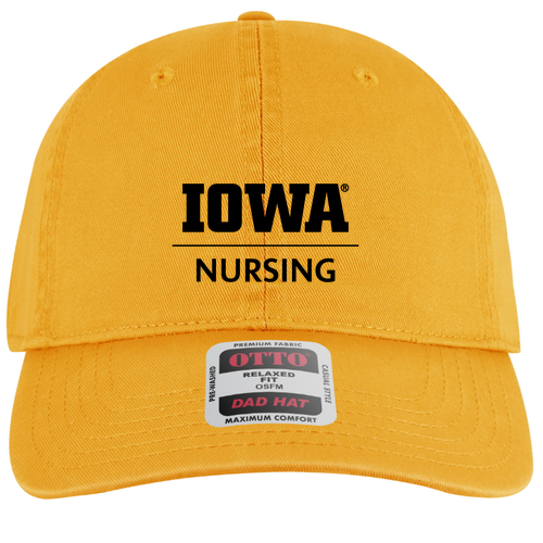 Embroidered OTTO CAP 6 Panel Low Profile Dad Hat -- Gold