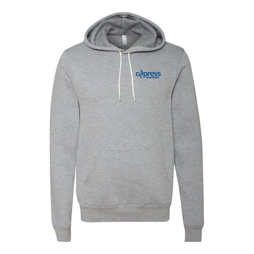 Cypress Mountain Logo 2 Blue Ink -- Pullover Hooded Sweatshirt Athletic Heather