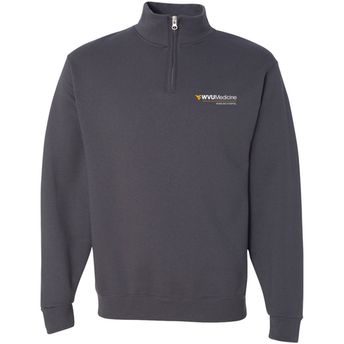 Jerzees 1/4 Zip Cadet Sweatshirt -- Charcoal Grey