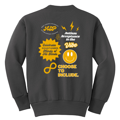 YOUTH Port and Company Crewneck Sweatshirt -- Charcoal