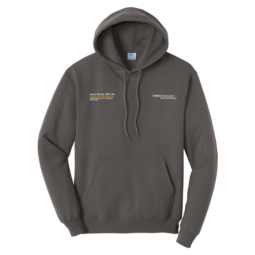 Port and Company Core Fleece Pullover Hooded Sweatshirt -- Charcoal