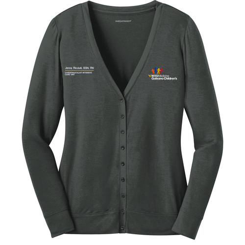 Port Authority Ladies Concept Cardigan -- Grey Smoke