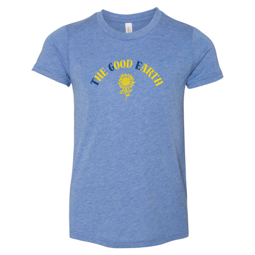 Bella Canvas Youth Triblend Jersey Short Sleeve Tee -- Blue Triblend