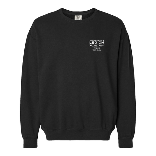 Comfort Colors Lightweight Adult Ringspun Crewneck Sweatshirt -- Black