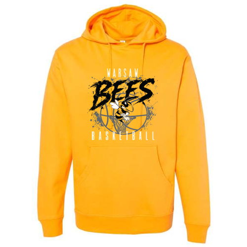 Warsaw Bees Independent Trading Midweight Hooded Sweatshirt -- Gold