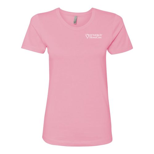 Next Level Ladies Boyfriend Tee -- Light Pink