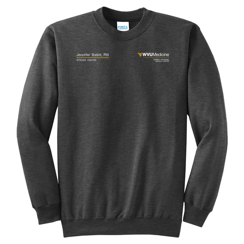 Port and Company Classic Crewneck Sweatshirt -- Dark Heather Grey