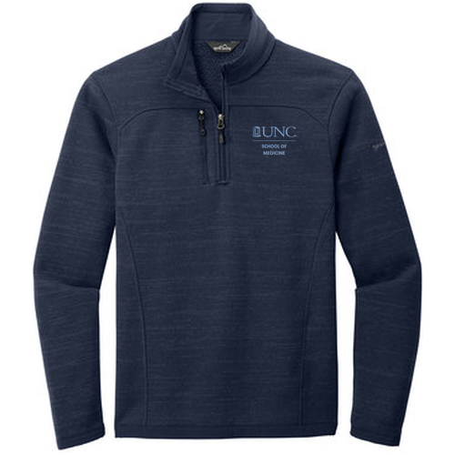 Eddie Bauer Sweater Fleece Quarter-Zip -- River Blue Navy Heather
