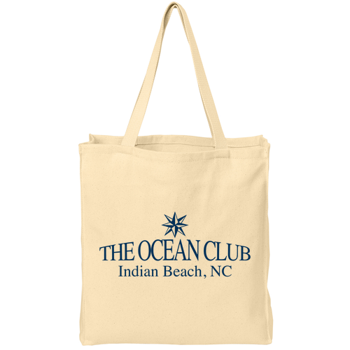 Port and Company Over The Shoulder Grocery Tote -- Natural