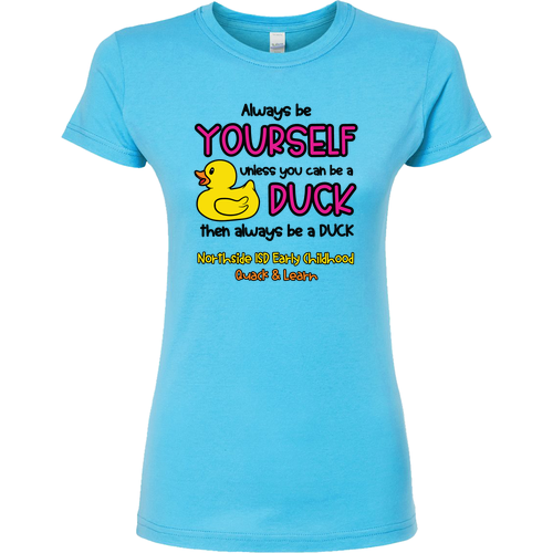 Tultex Women's Slim Fit Fine Jersey T-Shirt -- Aqua