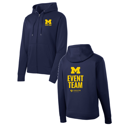 Sport Tek Sport Wicking Fleece Full Zip Hooded Jacket -- Navy