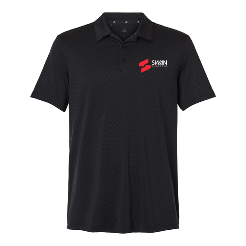 Adidas 4-Way Stretch Printed Polo -- Carbon, Swan