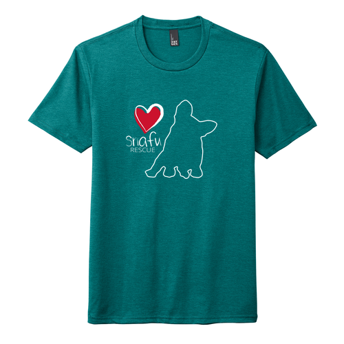 District Made Mens Perfect Tri Crew Tee -- Heathered Teal