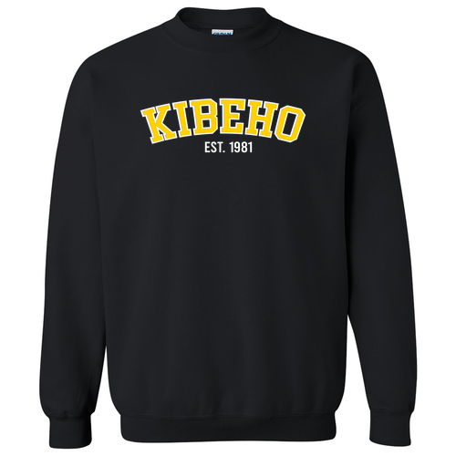Mens/Unisex Gildan Kibeho Crewneck Sweatshirt -- Black