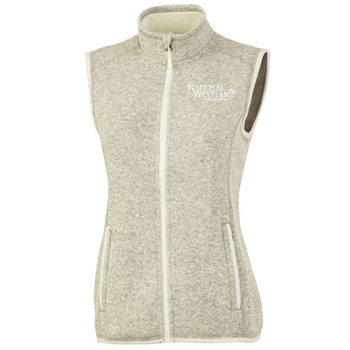 Charles River Womens Pacific Heathered Vest -- Oatmeal Heather