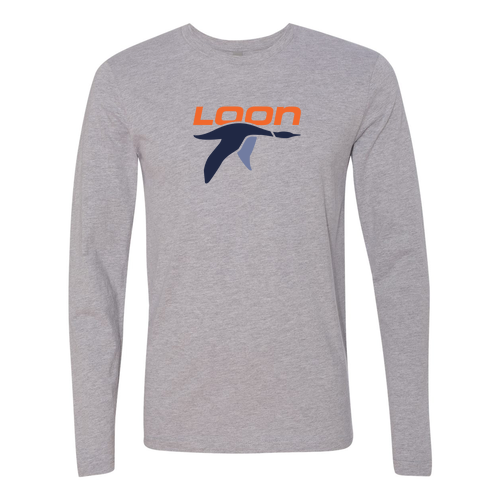 Loon Logo 1 Full color -- Long Sleeve Heather Grey