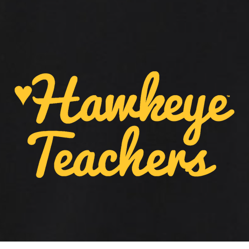 Hawkeye Teacher Bella Canvas Unisex Heather CVC T-Shirt -- Solid Black Blend