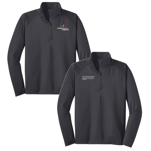 Sport Tek Sport Wick Stretch Half Zip Pullover -- Charcoal Grey